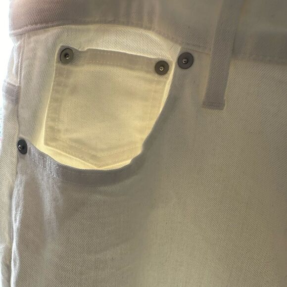 Madewell The Perfect Vintage Wide Leg Crop Tile White Size 33 - Picture 7 of 9